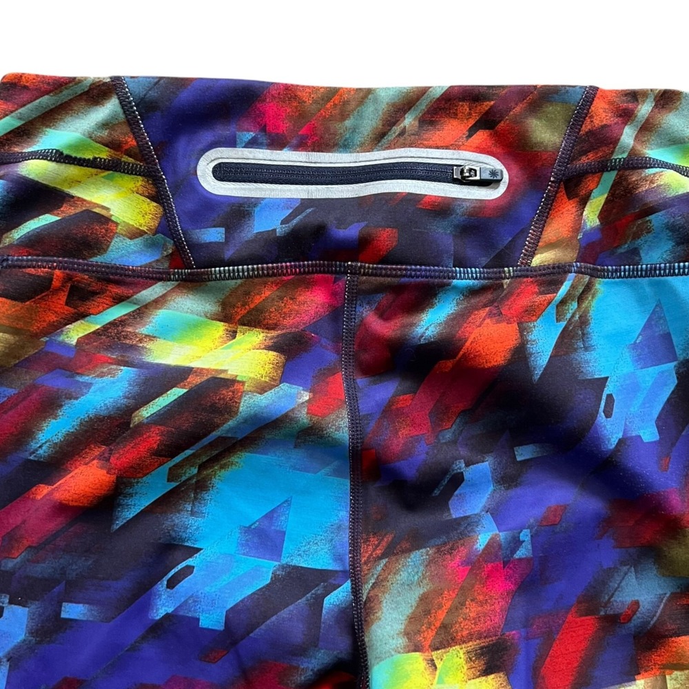 Athleta Pants Women's Size S Athletic Capri Leggings Colorburst Sonar Yoga - Picture 5 of 13